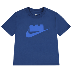 Boys' Preschool - Nike Lego Brick Swoosh Short Sleeve T-Shirt - Brave Blue
