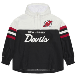 Men's - Mitchell & Ness Devils Head Coach Lightweight Windbreaker - Black