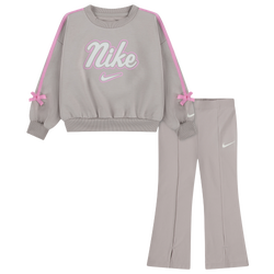 Girls' Toddler - Nike Juxta Bow Stripe Set - Pink/Moon Particle