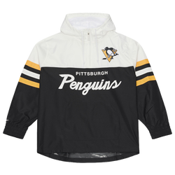 Men's - Mitchell & Ness Penguins Head Coach Lightweight Windbreaker - Black
