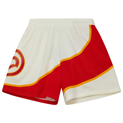 Mitchell & Ness Mens Atlanta Hawks  Hawks Cream Shorts In Off White/white/white
