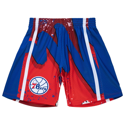Shop Mitchell & Ness Mens  76ers Hyp Hoops Shorts In Red