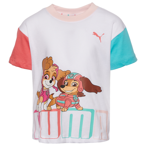 

PUMA Paw Patrol Fashion T-Shirt - Girls' Preschool White/Multi Size 6X