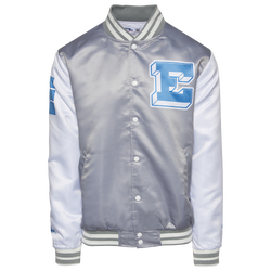 Men's - Chalk Line Big E Satin Varsity Jacket - Grey/Grey