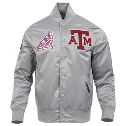 Men's - Pro Standard Texas A&M Classic Satin Jacket - Gray/Multi