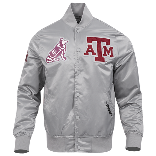  - Pro Standard Texas A&M Classic Satin Jacket - Gray/Multi
