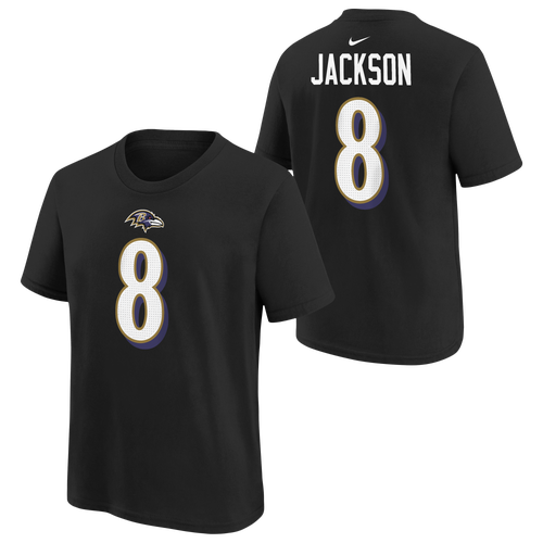 Nike Kids' Boys Lamar Jackson Nfl Short Sleeve T-shirt In Black