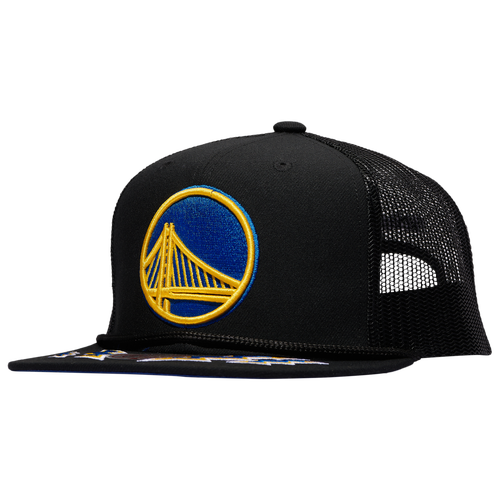 

Mitchell & Ness Mens Golden State Warriors Mitchell & Ness Warriors Recharge Trucker Hat - Mens Black/Blue Size One Size