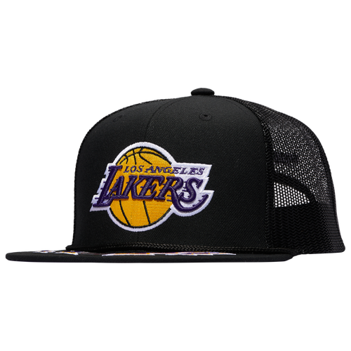 

Mitchell & Ness Mens Los Angeles Lakers Mitchell & Ness Lakers Recharge Trucker Hat - Mens Black/Black Size One Size