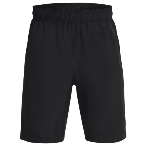 

Boys Under Armour Under Armour Woven Shorts - Boys' Grade School Black/Versa Blue Size M