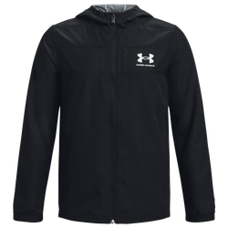 Boys' Grade School - Under Armour Sportstyle Wind Jacket - Black/Grey