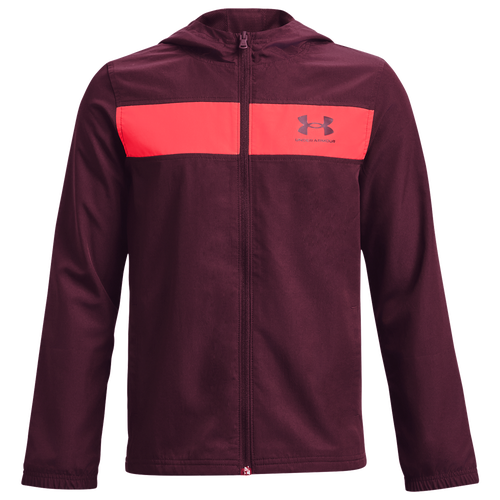 

Boys Under Armour Under Armour Sportstyle Wind Jacket - Boys' Grade School Dark Maroon/Black/Beta Size S