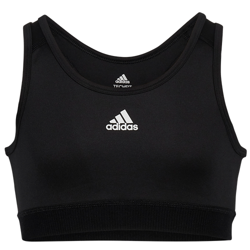 

Girls adidas adidas Techfit Bra - Girls' Grade School Black/White Size M