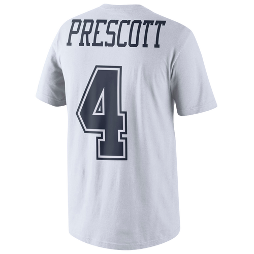 

Nike Mens Dak Prescott Nike Cowboys Player T-Shirt - Mens White/Navy Size S