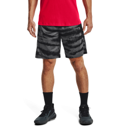 Men's - Under Armour Baseline 10" Printed Shorts - Black/Black