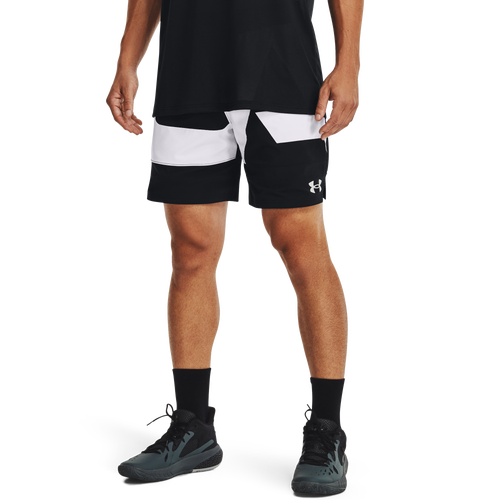 Under armour black and white shorts sales