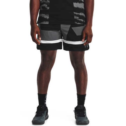 

Under Armour Mens Under Armour Baseline Woven Shorts - Mens Grey/Black Size XL