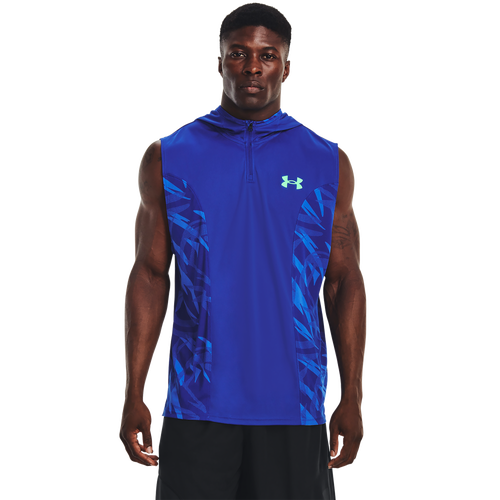 

Under Armour Mens Under Armour Baseline Tank Hoodie - Mens Royal/Versa Blue/Antifreeze Size M