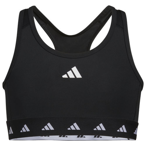 

Girls adidas adidas Power React Bra - Girls' Grade School Black/Black Size M