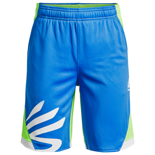 

Under Armour Boys Under Armour Curry Splash Short - Boys' Grade School Blue/Green Size L