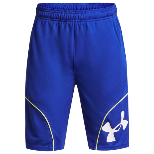 

Boys Under Armour Under Armour Perimeter Short - Boys' Grade School Lime Yellow/Team Royal/White Size L