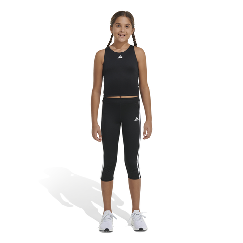 

adidas Girls adidas Tank Bra - Girls' Grade School Black/Black Size XL