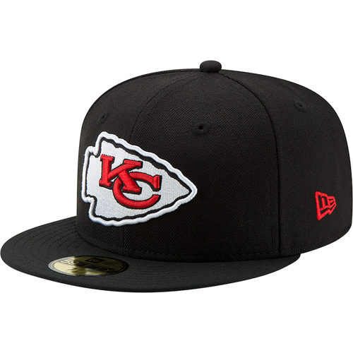 

New Era Mens Kansas City Chiefs New Era Chiefs 5950 T/C Fitted Cap - Mens Black/Red Size 7