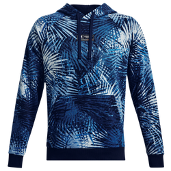 Men's - Under Armour Rival Fleece Sport Palm P/O Hoodie - Blue/White
