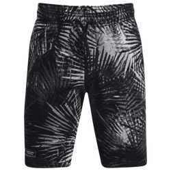 Men's - Under Armour Rival FLC Sport Palm Shorts - Black/White