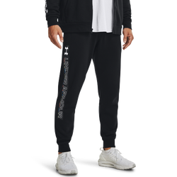 Men's - Under Armour Rival FLC Graphic Joggers - Black/White