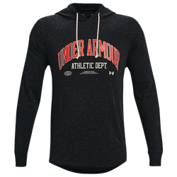 Men's - Under Armour Rival Terry Athletic Dept Pullover Hoodie - Black/Stone