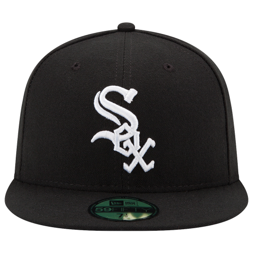 

New Era Mens Chicago White Sox New Era White Sox ACPERF Hat - Mens Black/White Size 8