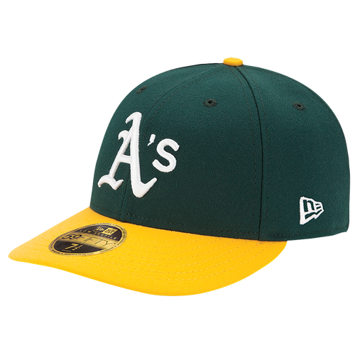 

New Era Mens Oakland Athletics New Era Athletics 59Fifty Authentic LP Cap - Mens White/Yellow/Green Size 7