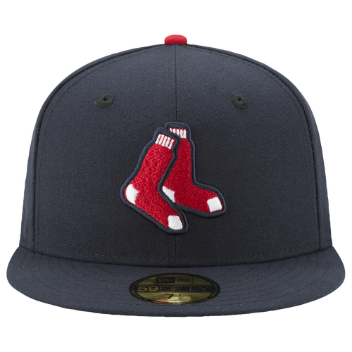 

New Era Boston Red Sox New Era Red Sox 59Fifty Authentic Cap - Adult Navy/Red Size 8