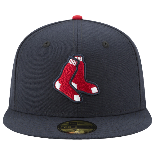 New Era Boston Red Sox  Red Sox 59fifty Authentic Cap In Navy/red