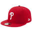 New Era Phillies 59Fifty Authentic Cap - Adult Red