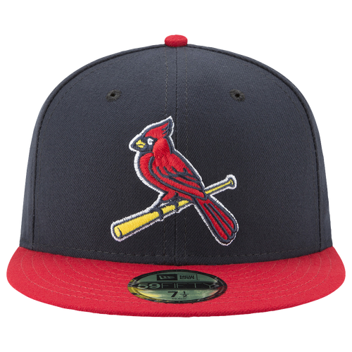 Shop New Era St. Louis Cardinals  Cardinals 59fifty Authentic Cap In Navy/red