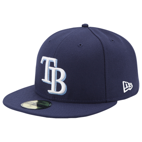 Shop New Era Tampa Bay Rays  Rays 59fifty Authentic Cap In Navy/white