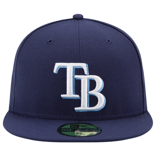 Shop New Era Tampa Bay Rays  Rays 59fifty Authentic Cap In Navy/white
