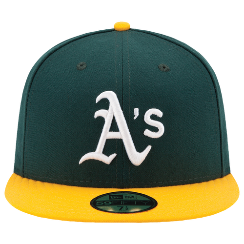 

New Era New Era Athletics 59Fifty Authentic Cap - Adult Green/Yellow Size 7