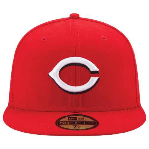 Shop New Era Cincinnati Reds  Reds 59fifty Authentic Cap In Red/red
