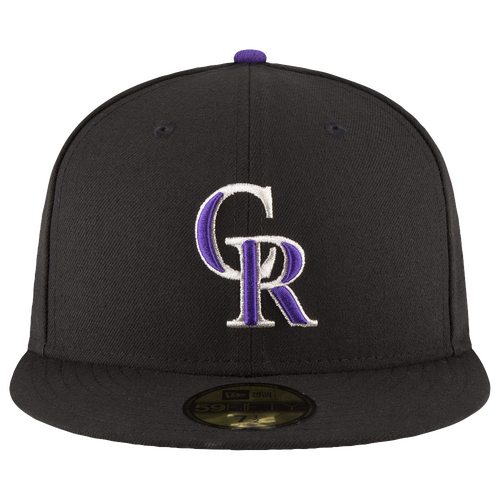 New Era Colorado Rockies  Rockies 59fifty Authentic Cap In Black/purple/white