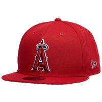 Men's Stitches Red Los Angeles Angels Button-Down Raglan Replica Jersey Size: Medium