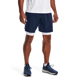 Men's - Under Armour Woven Graphic Shorts - Blue/White