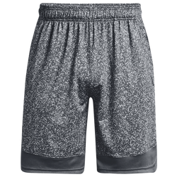 Men's - Under Armour Stretch Printed Training Short - Gray/Black