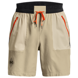 Men's - Under Armour Terrain Woven Shorts - Stone/Khaki/Black
