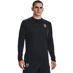 Men's - Under Armour Armourprint Longsleeve T-Shirt - Black/Halo Gray