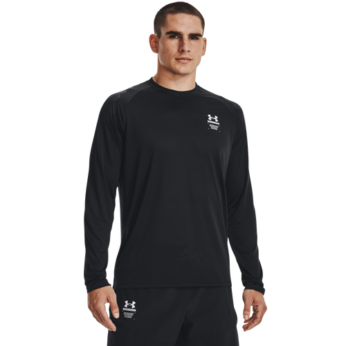 

Under Armour Mens Under Armour Armourprint Longsleeve T-Shirt - Mens Black/Halo Gray Size S