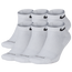 Nike 6 Pack Dri-FIT Plus Low Cut Socks - Men's White/Black