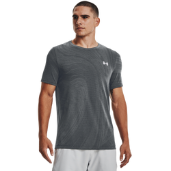 Men's - Under Armour Seamless Surge T-Shirt - Grey/White